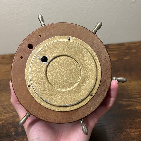 Vintage Stellar Barometer Mid Century Western Germany Helm Ship Wheel Nautical - Picture 6 of 8